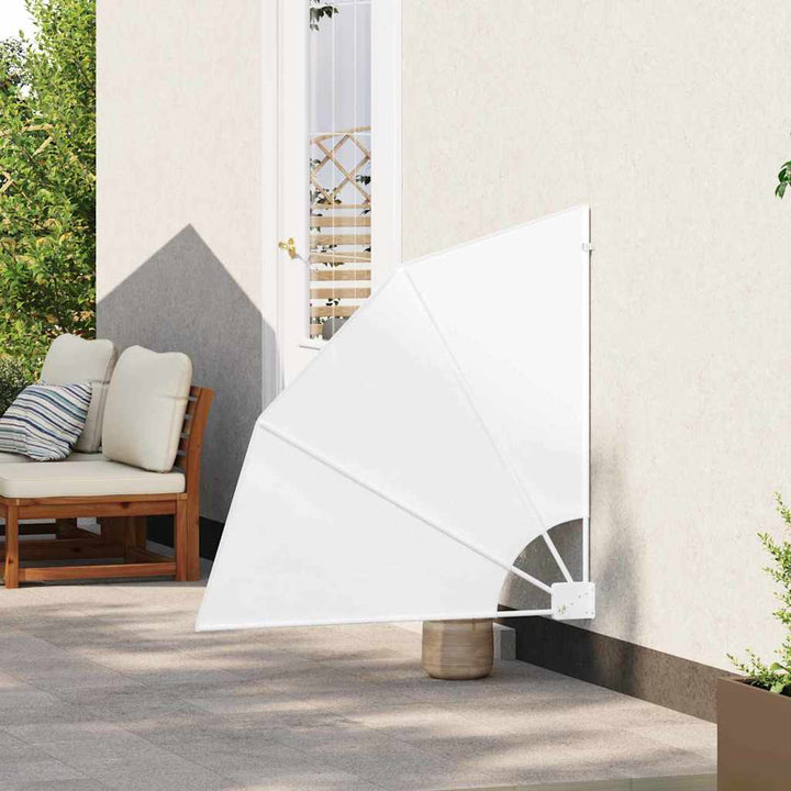 Balkon Afskærmning 115 x 115 cm Polyester Hvid