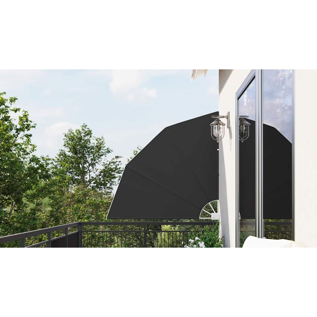 Balkon Afskærmning 140 x 140 cm Polyester Antracit