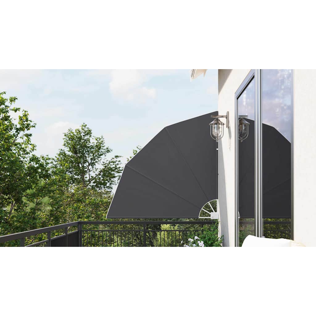 Balkon Afskærmning 140 x 140 cm Polyester Sort