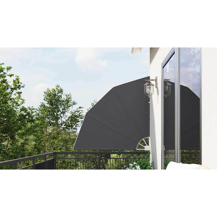 Balkon Afskærmning 140 x 140 cm Polyester Sort