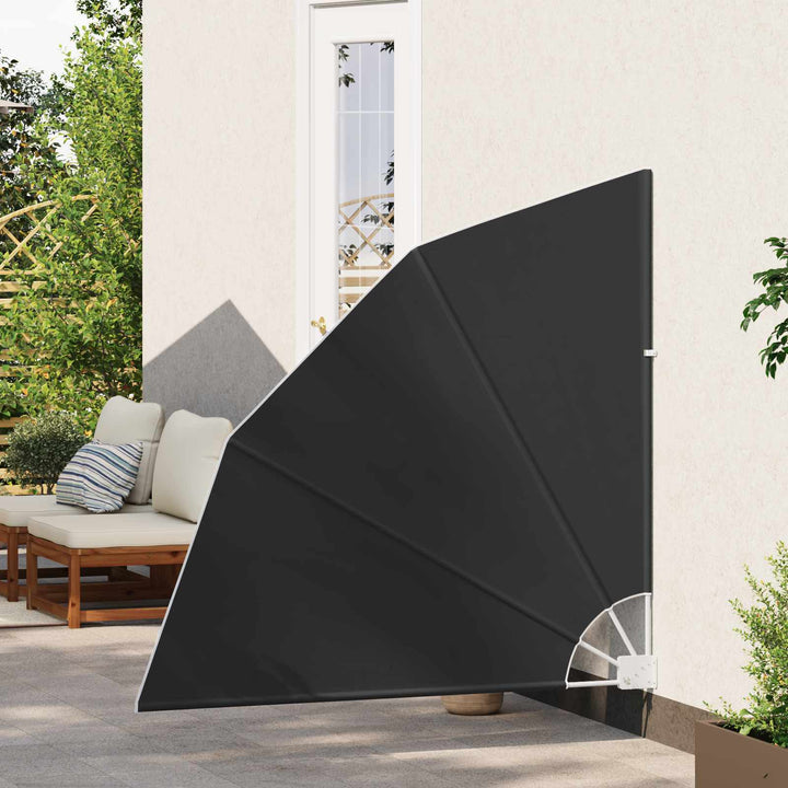 Balkon Afskærmning 140 x 140 cm Polyester Sort