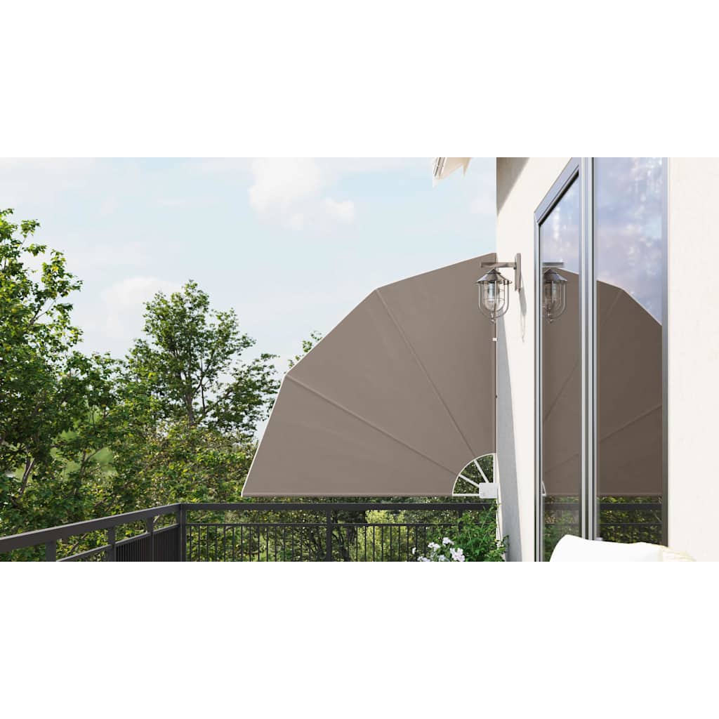 Balkon Afskærmning 140 x 140 cm Polyester Gråbrun