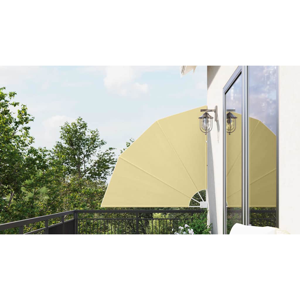 Balkon Afskærmning 140 x 140 cm Polyester Sandfarvet