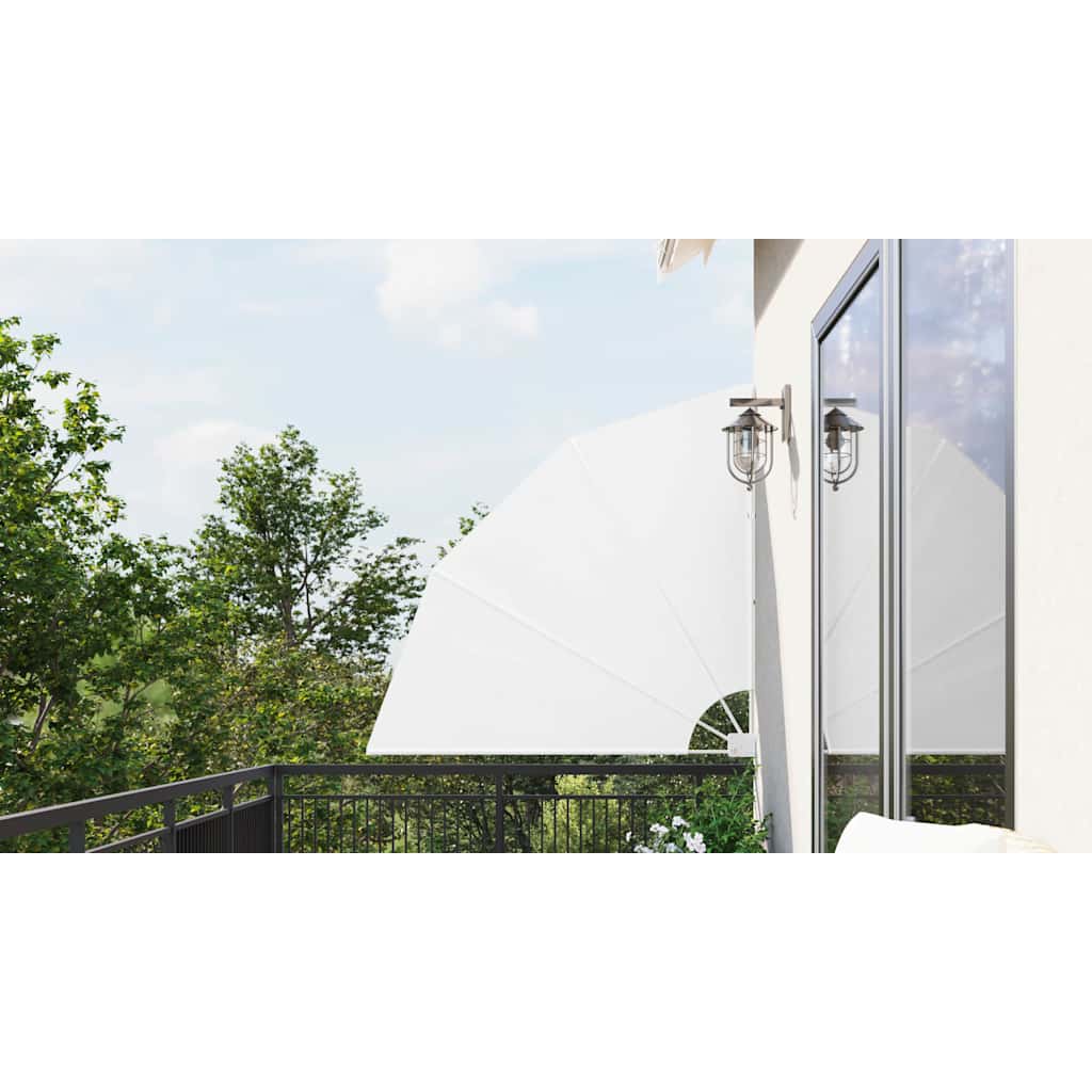 Balkon Afskærmning 140 x 140 cm Polyester Hvid