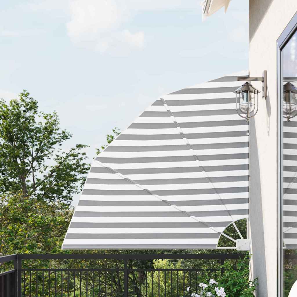 Balkon Afskærmning 140 x 140 cm Polyester Anthracit og hvid