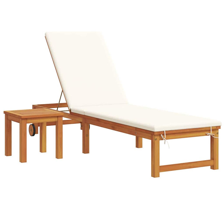 Solstol 2 pcs Brun Massivt Akacietræ