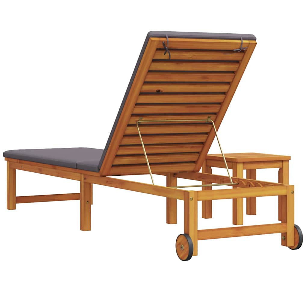 Solstol 2 pcs Brun Massivt Akacietræ