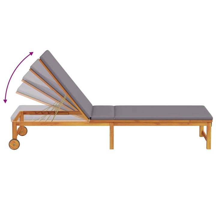 Solstol 2 pcs Brun Massivt Akacietræ