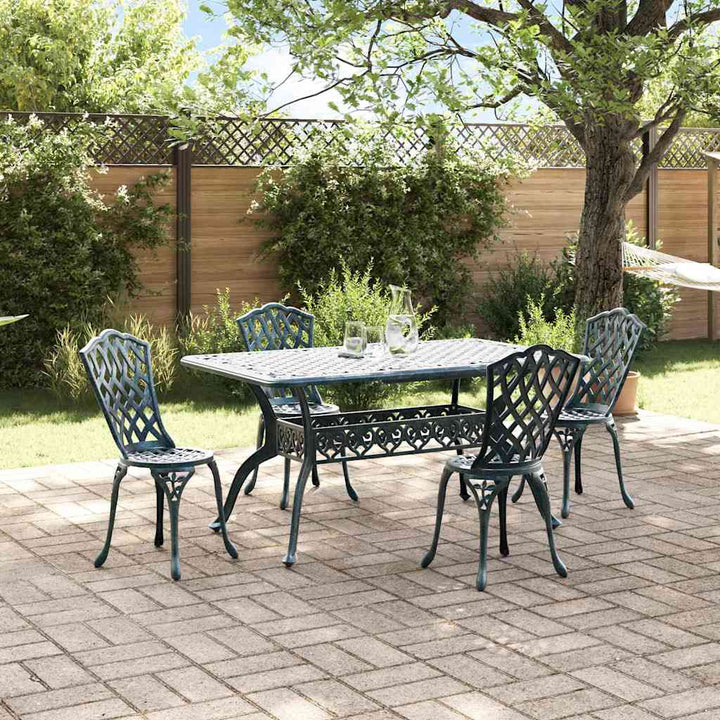 Have Spisebordssæt 5 stk. Grøn Aluminium