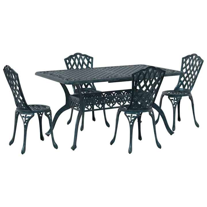 Have Spisebordssæt 5 stk. Grøn Aluminium