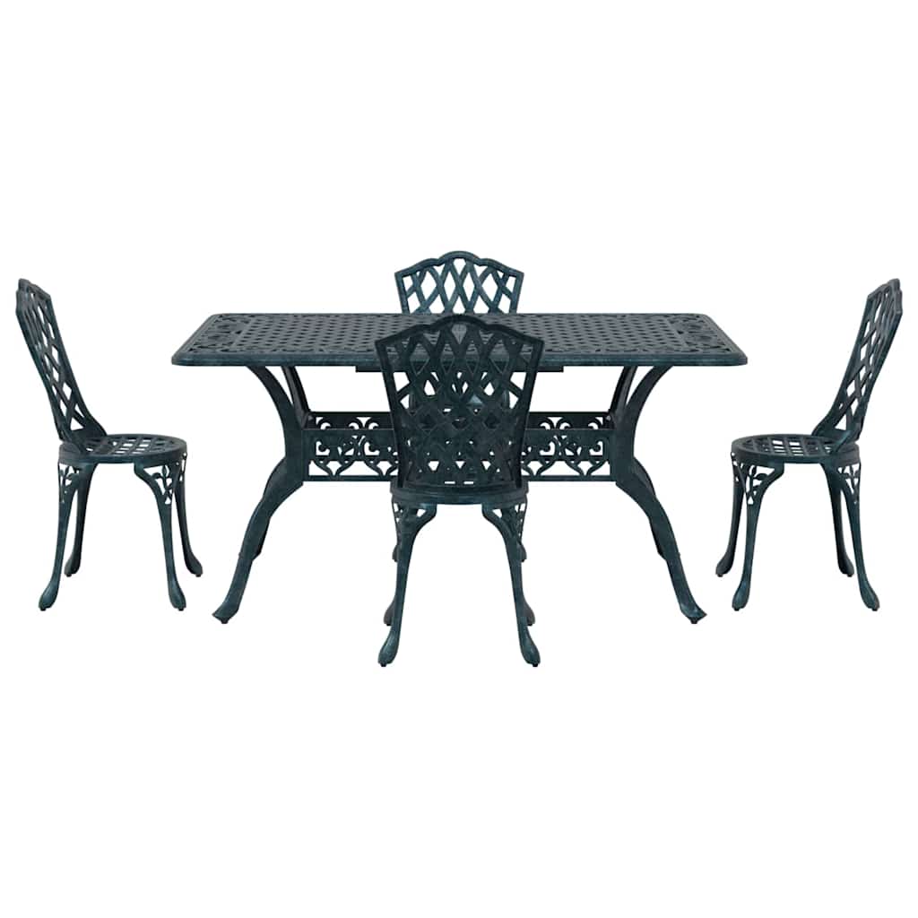 Have Spisebordssæt 5 stk. Grøn Aluminium