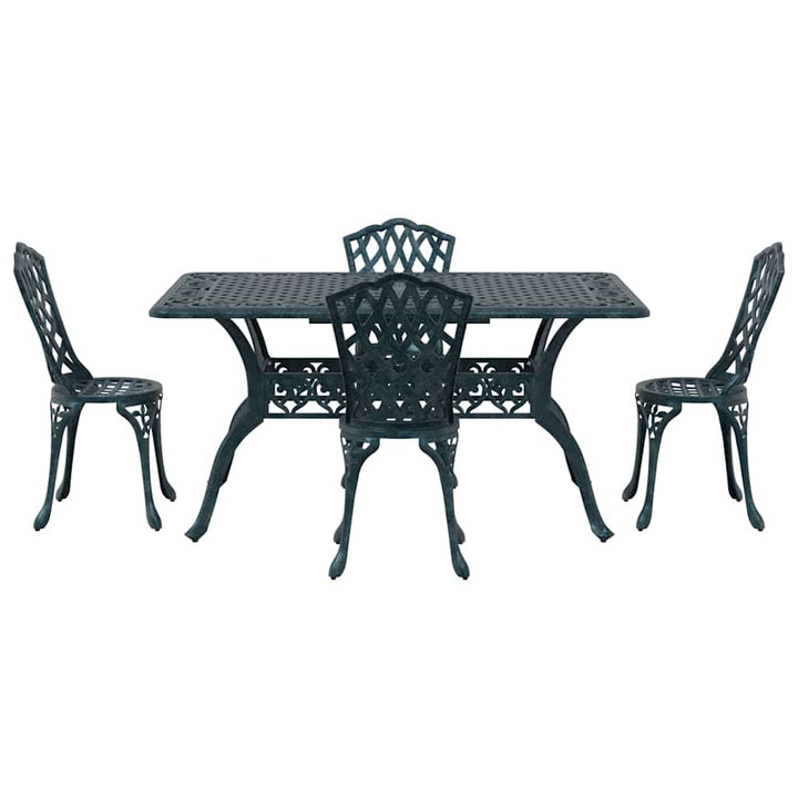 Have Spisebordssæt 5 stk. Grøn Aluminium