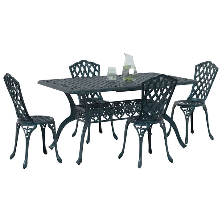 Have Spisebordssæt 5 stk. Grøn Aluminium