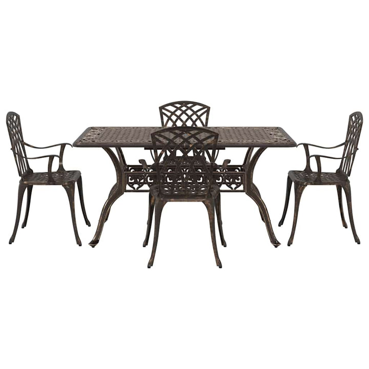 Have Spisebordssæt 5 pcs Bronze Aluminium