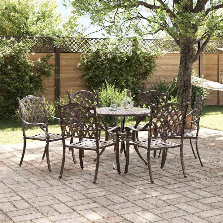 Have Spisebordssæt 7 pcs Bronze Aluminium