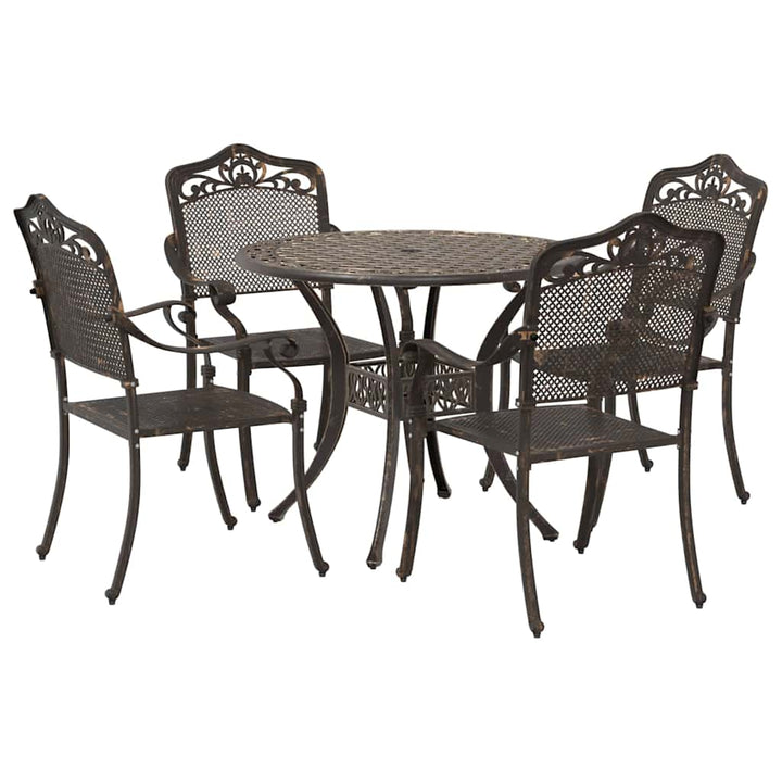 Have Spisebordssæt 5 pcs Bronze Aluminium