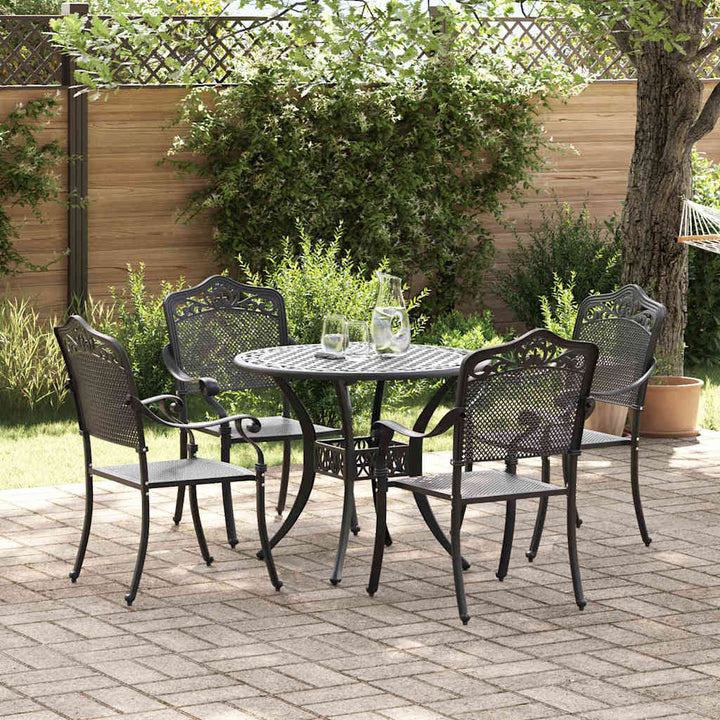 Have Spisebordssæt 5 pcs Sort Aluminium