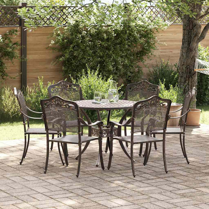 Have Spisebordssæt 7 pcs Bronze Aluminium