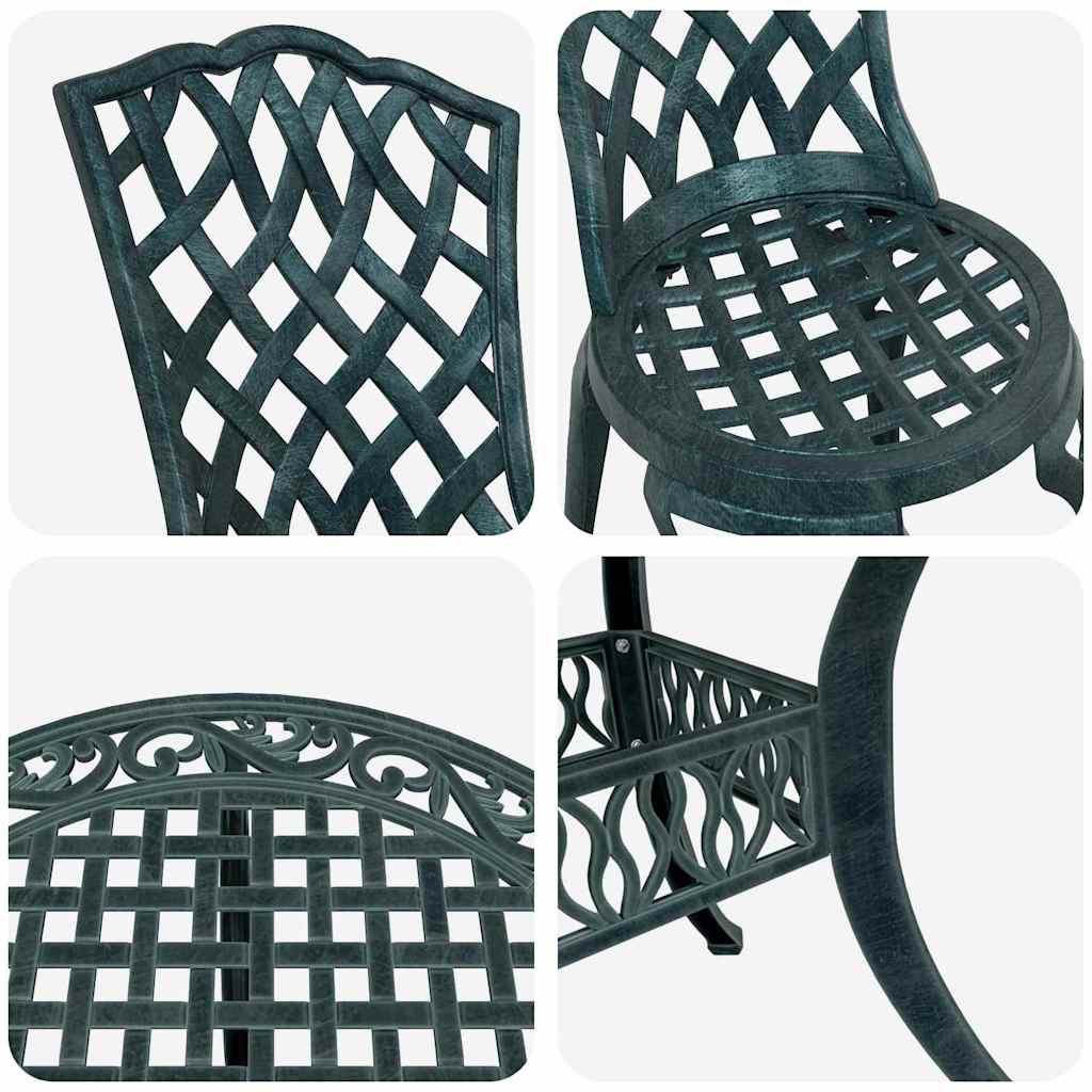 Have Spisebordssæt 5 pcs Grøn Aluminium
