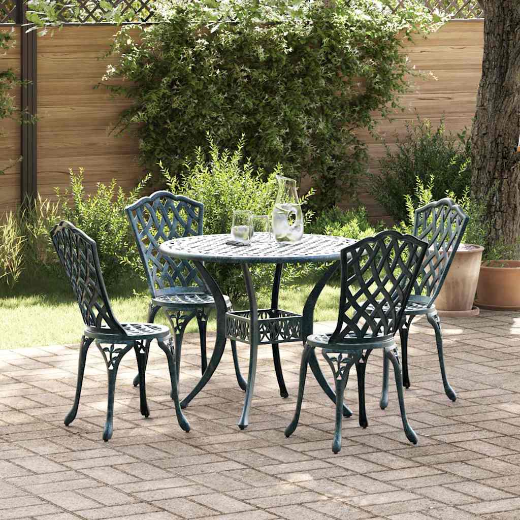 Have Spisebordssæt 5 pcs Grøn Aluminium