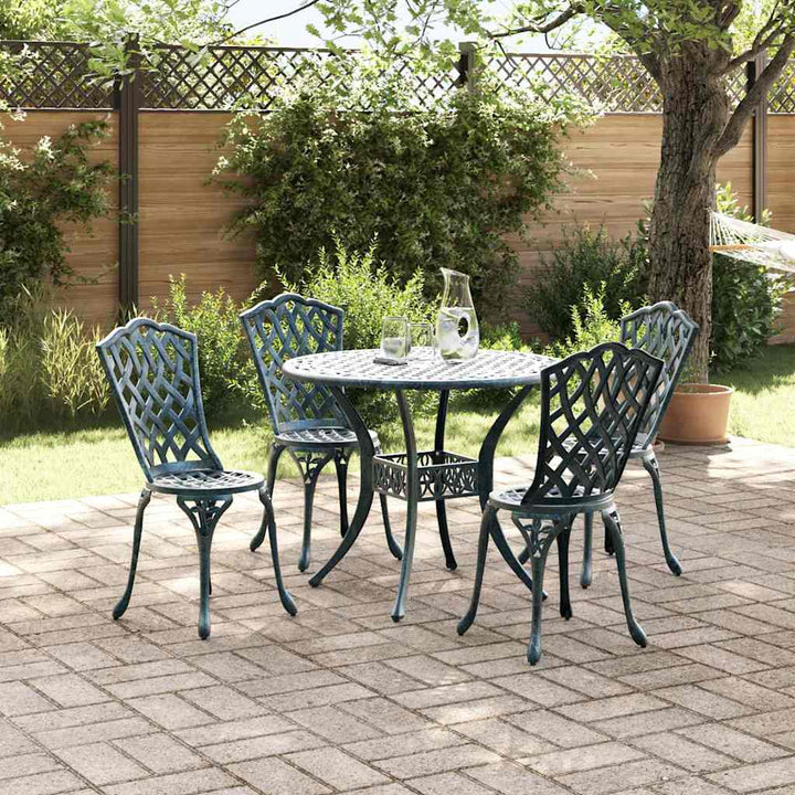 Have Spisebordssæt 5 pcs Grøn Aluminium