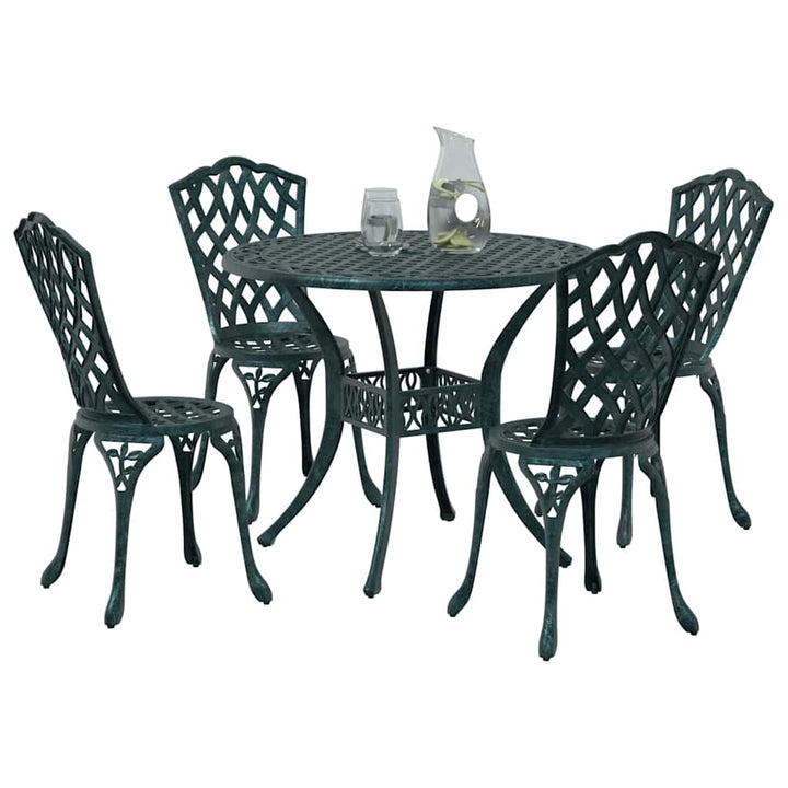 Have Spisebordssæt 5 pcs Grøn Aluminium