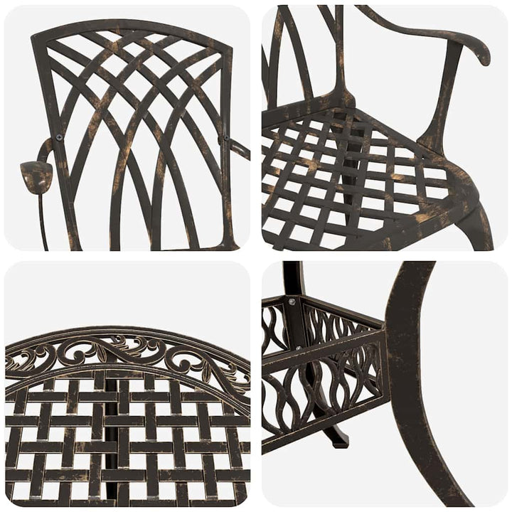 Have Spisebordssæt 5 pcs Bronze Aluminium