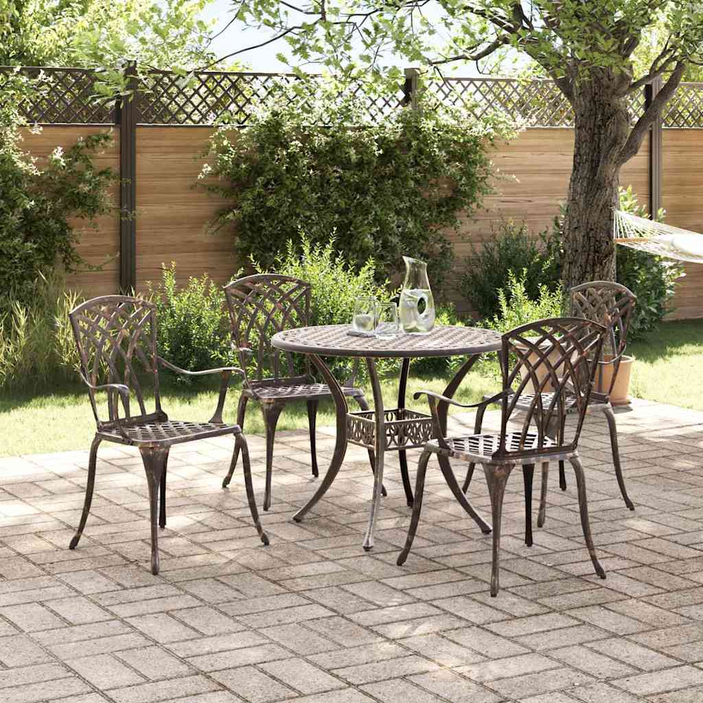 Have Spisebordssæt 5 pcs Bronze Aluminium
