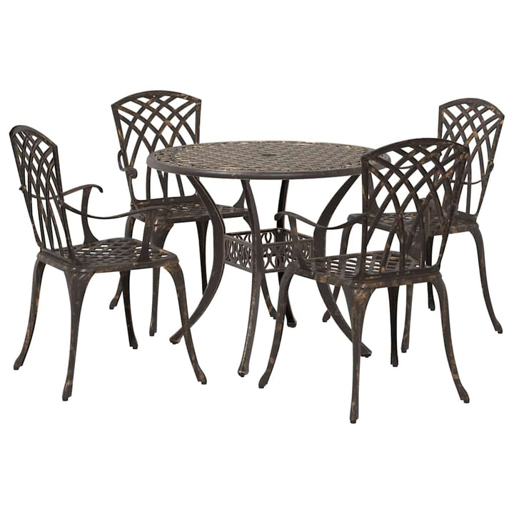 Have Spisebordssæt 5 pcs Bronze Aluminium