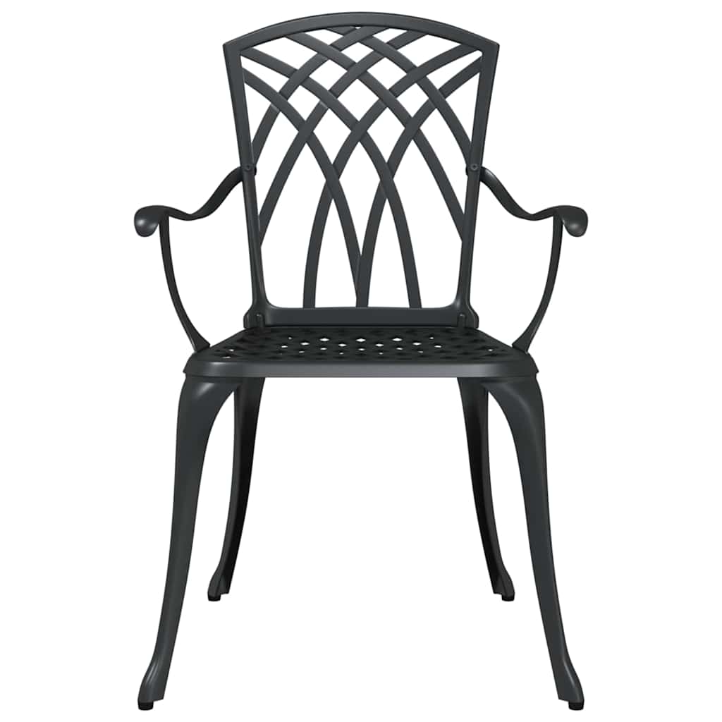 Have Spisebordssæt 7 pcs Sort Aluminium