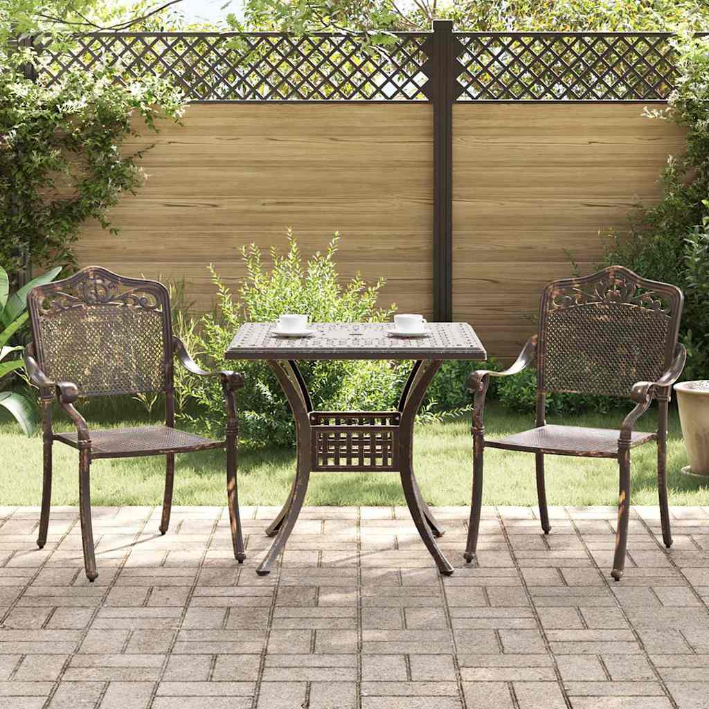 Havebord sæt 3 pcs Bronze Gustt aluminium