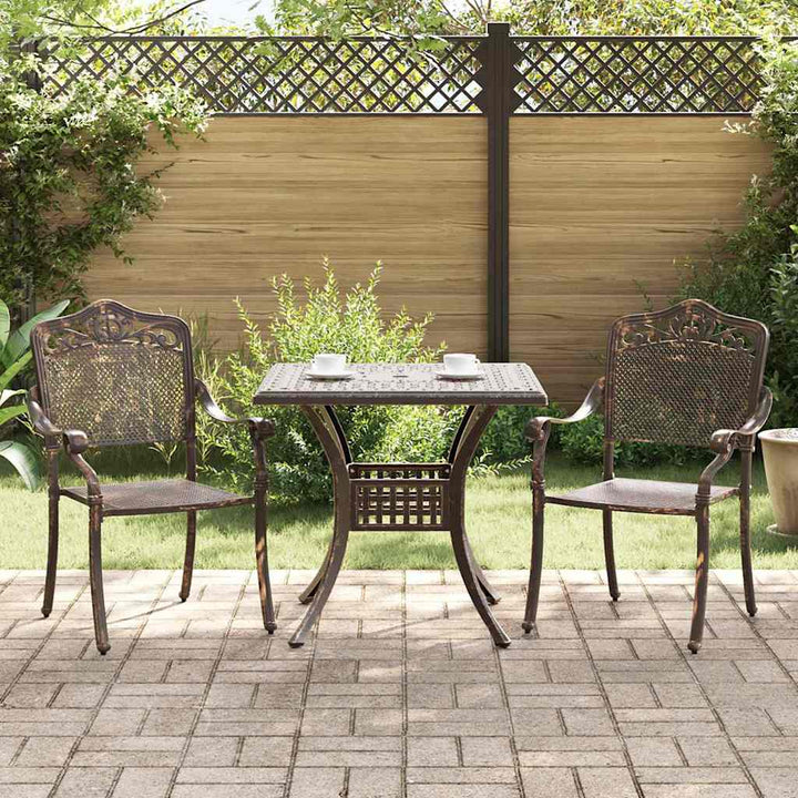 Havebord sæt 3 pcs Bronze Gustt aluminium