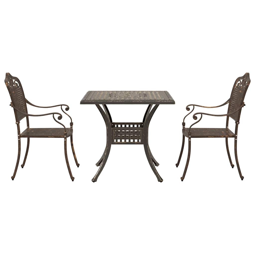 Havebord sæt 3 pcs Bronze Gustt aluminium
