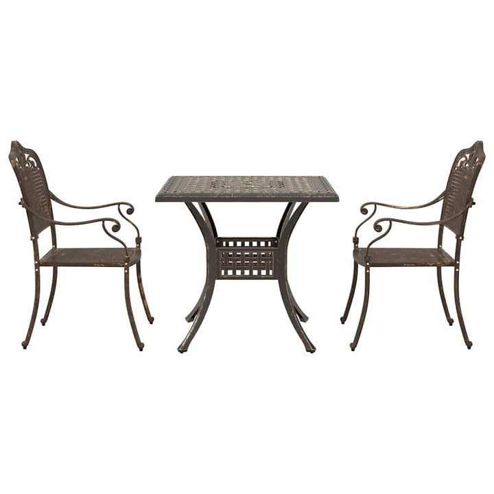Havebord sæt 3 pcs Bronze Gustt aluminium