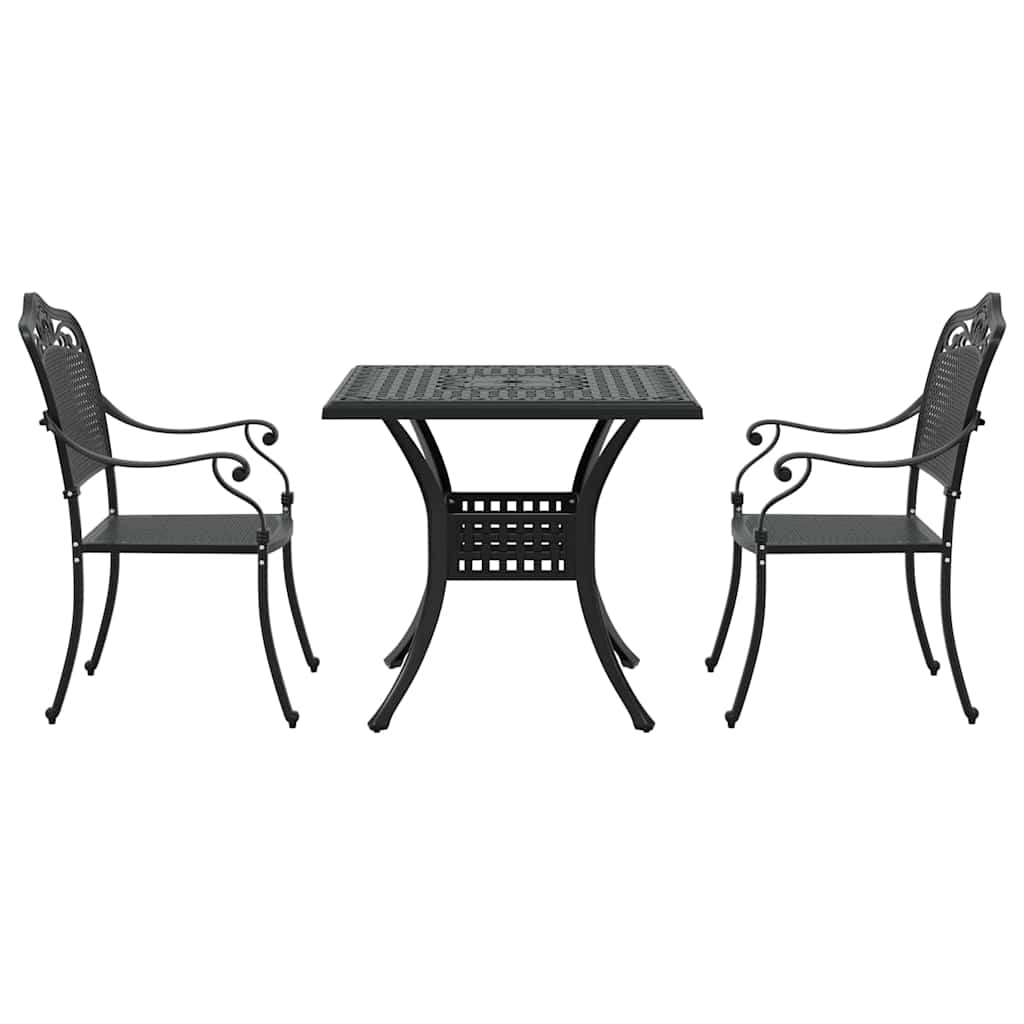 Havebord sæt 3 stk. Sort Gustt aluminium