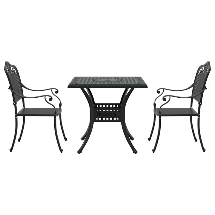 Havebord sæt 3 stk. Sort Gustt aluminium