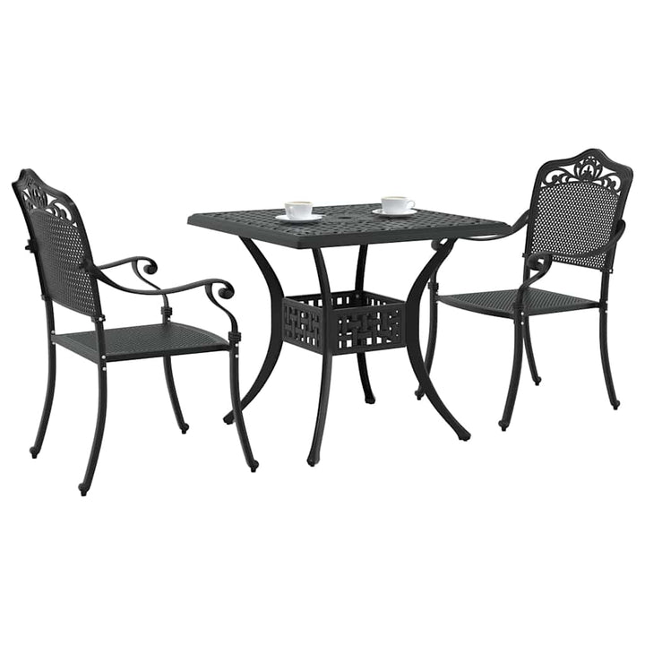 Havebord sæt 3 stk. Sort Gustt aluminium