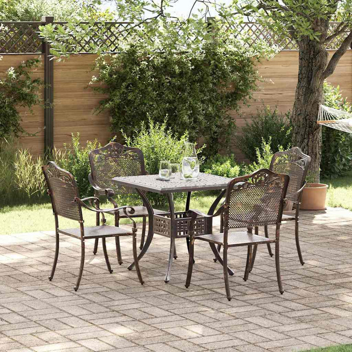 Havebord sæt 5 pcs Bronze Gustt aluminium
