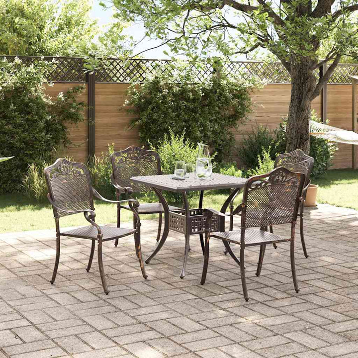 Havebord sæt 5 pcs Bronze Gustt aluminium