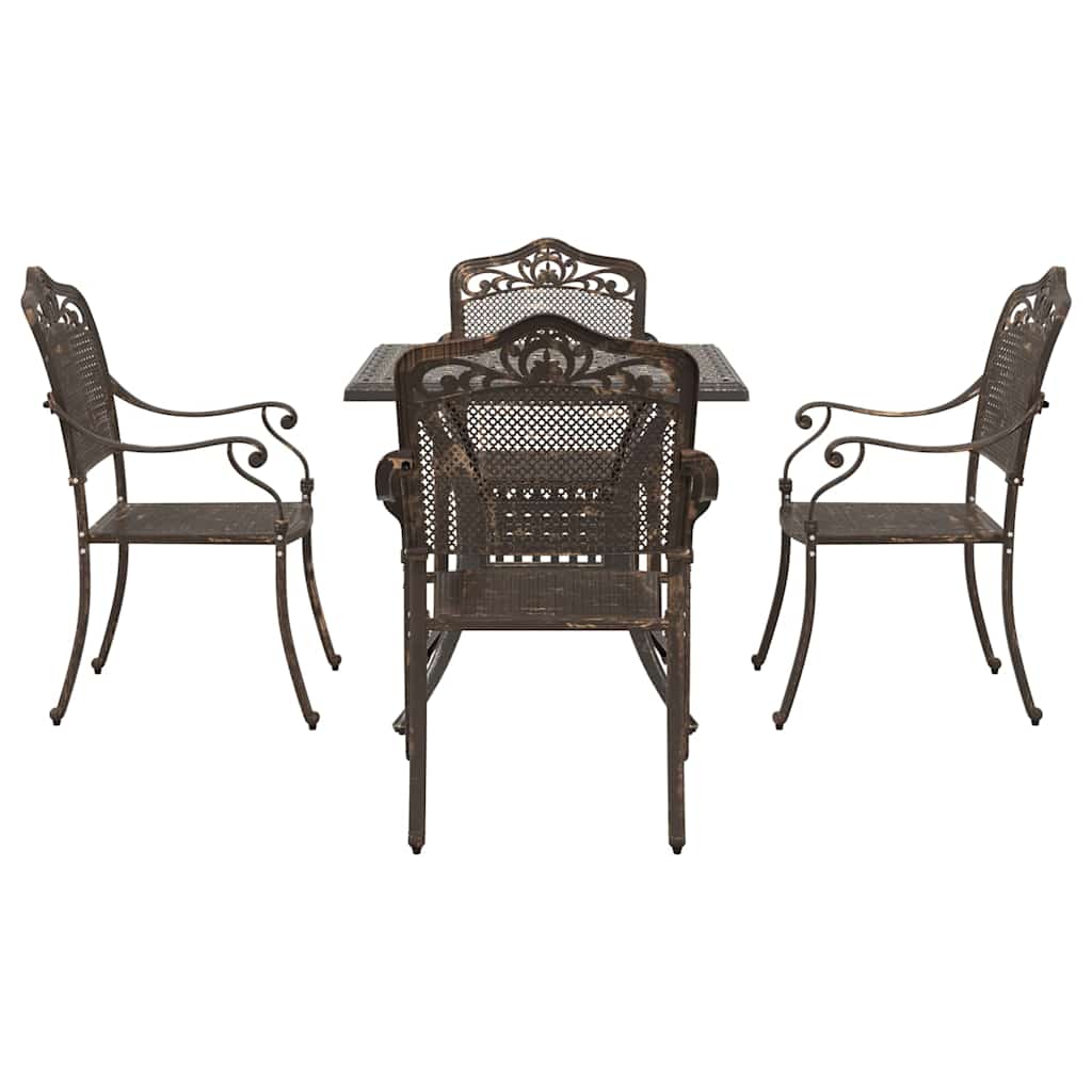 Havebord sæt 5 pcs Bronze Gustt aluminium