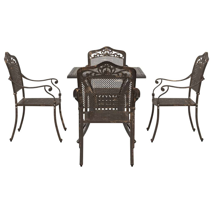 Havebord sæt 5 pcs Bronze Gustt aluminium