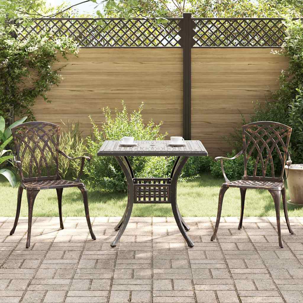 Havebord sæt 3 stk. Bronze Gustt aluminium