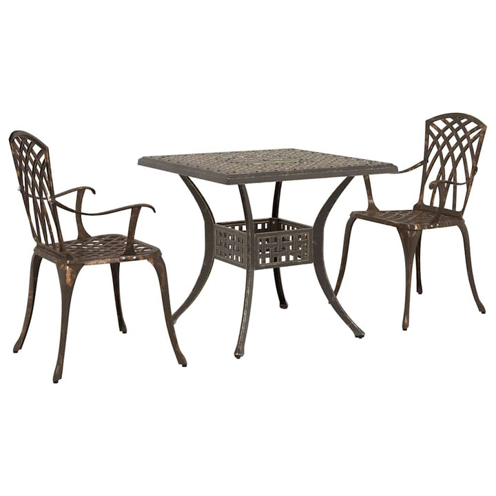 Havebord sæt 3 stk. Bronze Gustt aluminium