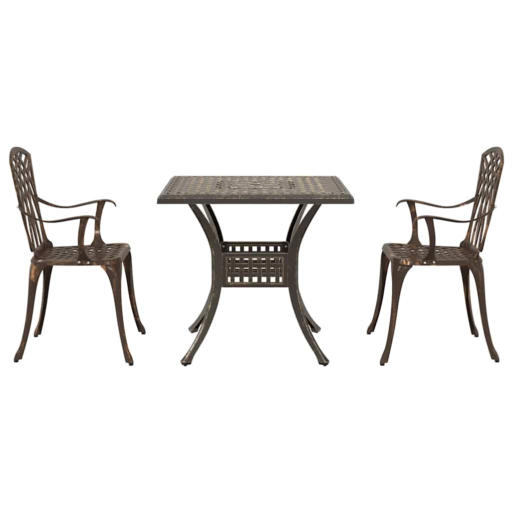 Havebord sæt 3 stk. Bronze Gustt aluminium
