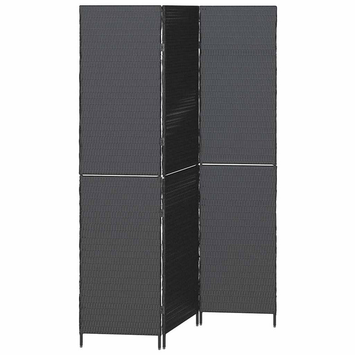 Rumdeler Sort 146 x 180 cm polyrattan
