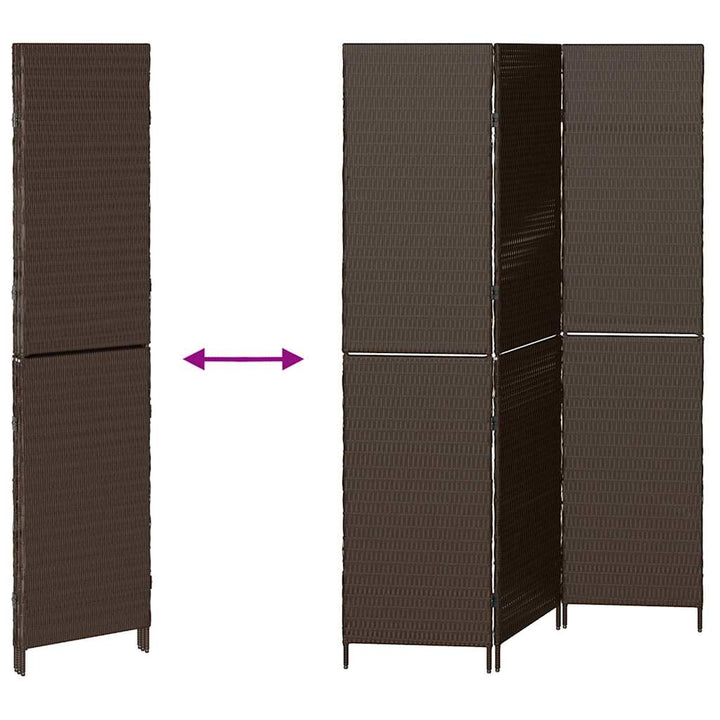 Rumdeler Brun 146 x 180 cm polyrattan