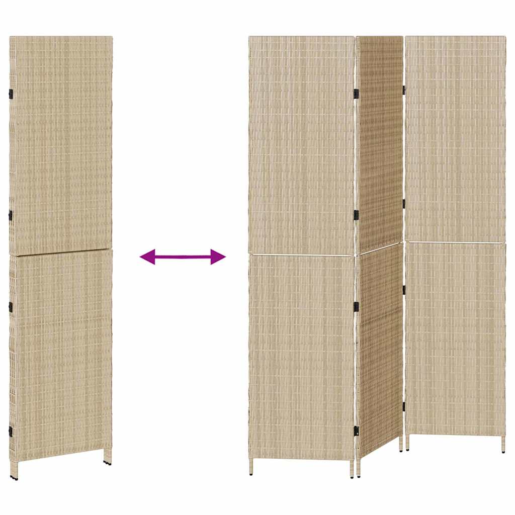 Rumdeler Beige 147 x 180 cm polyrattan