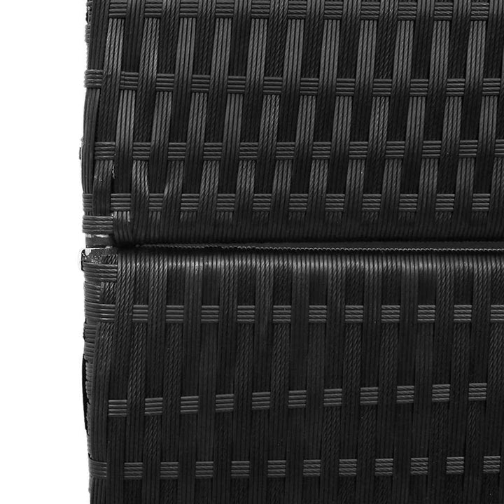 Rumdeler Sort 195 x 180 cm polyrattan