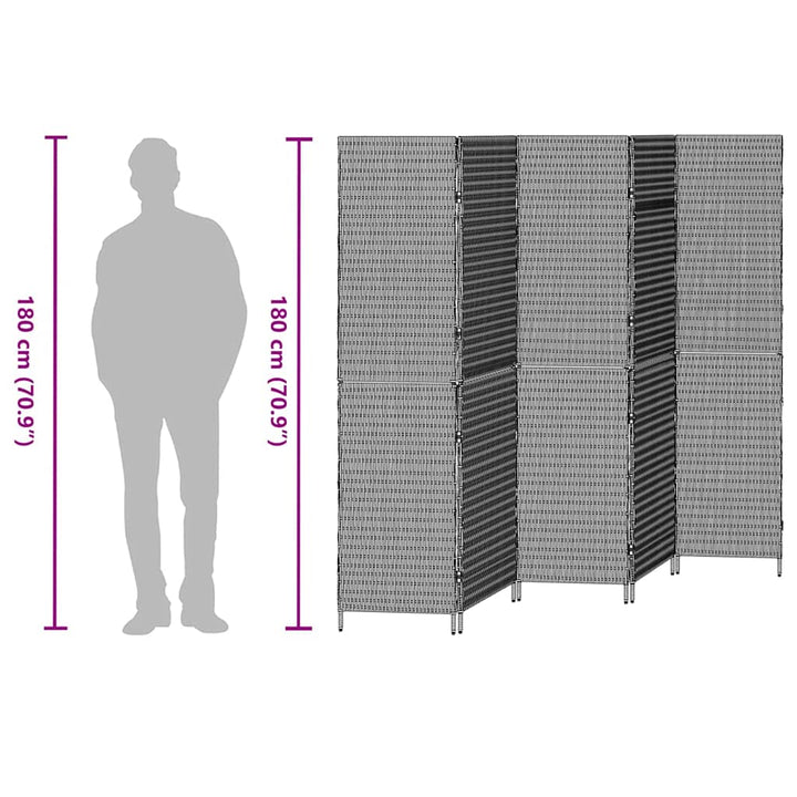 Rumdeler Beige 242 x 180 cm polyrattan