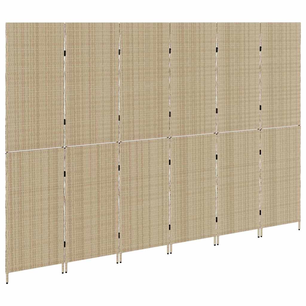 Rumdeler Beige 292 x 180 cm polyrattan